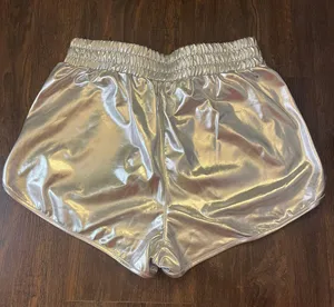 Silver Metallic Shorts Size M thumbnail 2