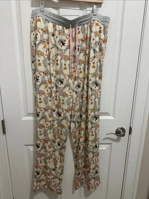 Disney Mickey Ghost Halloween Pajama Bottoms Lounge with Drawstring 🎃 👻 thumbnail 2