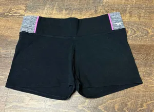 Victoria's Secret PINK Yoga Shorts Womens Large Black thumbnail 1