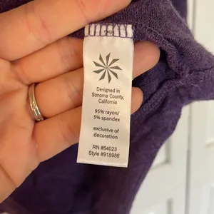 Athleta purple scoop neck cross back blouse small thumbnail 4