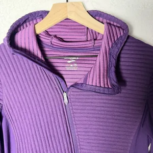 Brooks Running Fly By Zip-Up Hoodie Jacket Purple size M thumbnail 3
