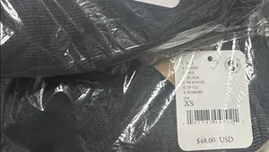 NWT Free People Movement Ribbed Long-Sleeve Baby Tee In Black thumbnail 5