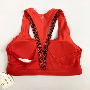 Fabletics Red Kessler Medium Impact Sports Bra Size Medium NEW! Retail $59.95 thumbnail 4
