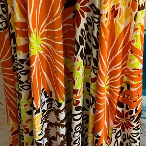 Unbranded Orange & Yellow Sleeveless Floral Maxi Dress Size LG thumbnail 6