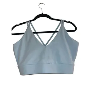 ✨Girlfriend Collective Dewdrop Gigi Crossover Sz XL Light Blue Bra✨ thumbnail 4