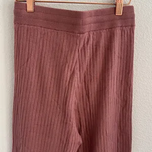 Victoria's Secret Pink Ribbed Crop Wide Leg Lounge Cozy Pants Pink Mauve XS thumbnail 6