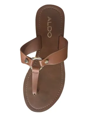 Aldo Tan Thong Sandals W/ Gold Accents thumbnail 6