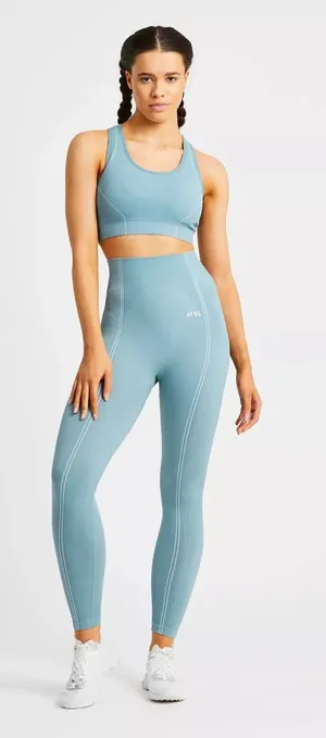 [AYBL] Teal Seamless Reflex Sports Bra & Legging Matching Set Size Small S thumbnail 1