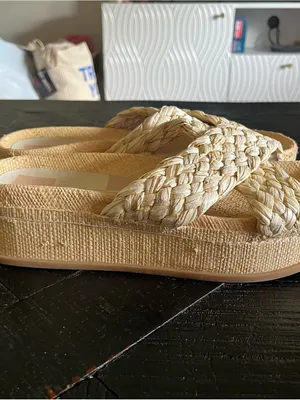 Dolce Vita Wrenley Platform Rafia Sandals Size 10 thumbnail 4