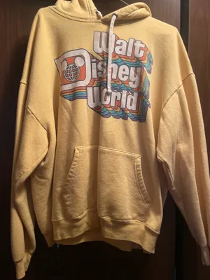Yellow Disney World Walt Disney Hoodie Retro thumbnail 1