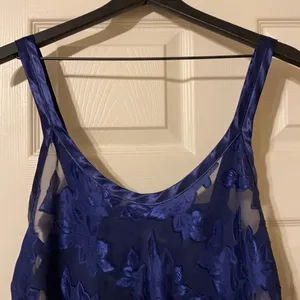 Vintage Angelique sheer floral silky nightgown thumbnail 5