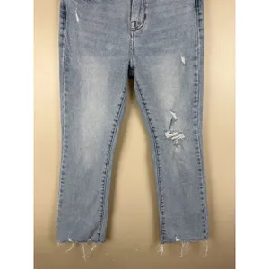 Pistola Women’s High Rise Cropped Denim Jeans Light Wash Raw Hem Size 26 thumbnail 3
