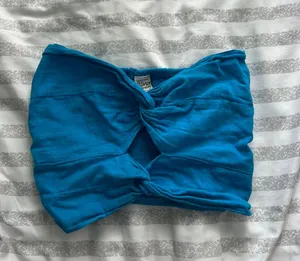 Blanco by nature blue strapless top Size M thumbnail 1