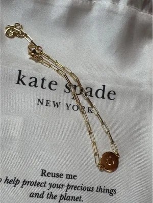 Kate Spade New York Gold-Tone Paperclip C Initial Bracelet thumbnail 5
