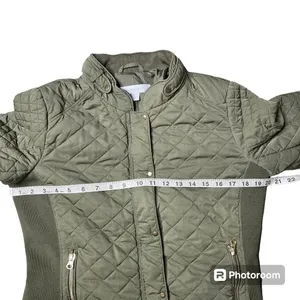 New‎ York & Company Army Green Quilt Jacket thumbnail 4