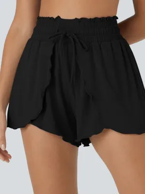 •Halara frill high waisted elastic shorts NWT• Size M thumbnail 2