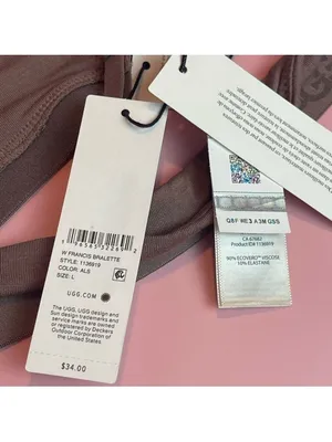 UGG Francis Bralette Taupe Brown Size L NWT Wireless Soft thumbnail 9