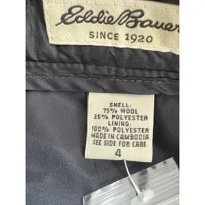 *NWOT Eddie Bauer Pant Womens Size 4 Gray Wool Blend Straight Leg Lined Acadamia thumbnail 4