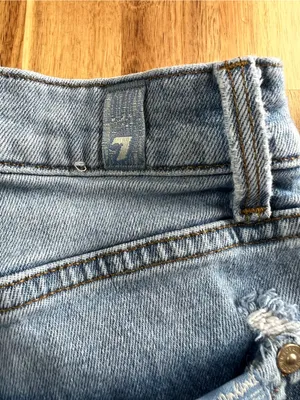 7 For All Mankind High Waist Skinny Jeans Women’s 25 Light Wash thumbnail 3