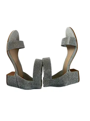 GB girls Silver Glitter Ankle-Strap Heels thumbnail 5