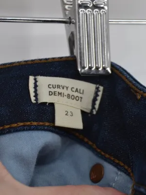 Madewell Curvy Cali Demi Boot Flare Jeans Size 23 Blue Lakspur Wash Tencel Denim thumbnail 7