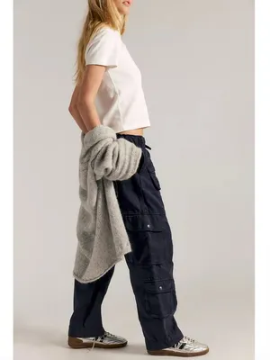 Free People Tahiti Cargo Pant in Black thumbnail 3
