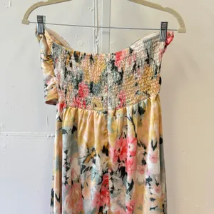 Hello Molly Scenic Drives Midi Dress‎ Floral Twist Front Smocked US 10 Satin thumbnail 7