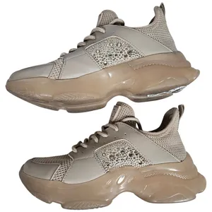 Steve Madden Women's Vance Beige‎ Rhinestone Chunky Sole Sneakers Shoes Size 6.5 thumbnail 4