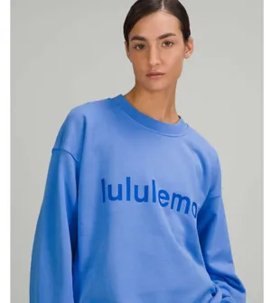 Lululemon Perfectly Oversized Crew *Graphic Blue Nile 4 thumbnail 5