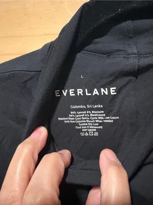 Everlane Bodysuit Womens Large Black Sleeveless Mock Neck Lyocell Blend thumbnail 2