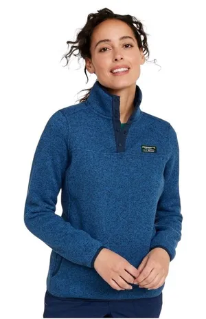 L.L.Bean - NWT Women’s Sweater Fleece Pullover Mallard Blue Sz Xs thumbnail 1