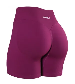 Aurola Magenta Influencer Seamless Scrunch Butt High Waisted Shorts Size S thumbnail 1