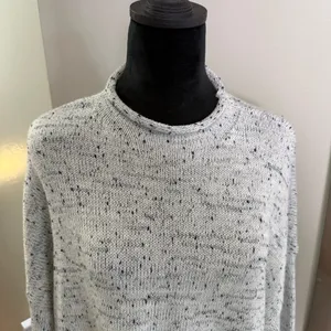 Jack by BB Dakota Grey Speckled Sweater Mock Crewneck Knit‎ Neutral Capsule L thumbnail 2