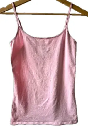Vintage Merona pink tank top small spaghetti strap adjustable Y2K camisole 90s thumbnail 1