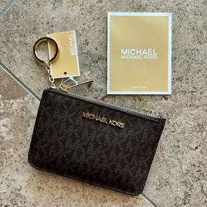 Michael Kors NWT Jet Set Travel Signature Coin Pouch ID Card Case thumbnail 1