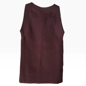 NWT Ann Taylor Ribbed Crewneck Sleeveless Sweaters Size Small (2) Brown Orange thumbnail 5