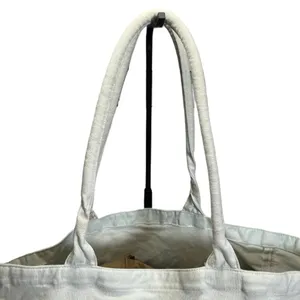 Athleta Tote Bag Blue Ombre Large Cotton Canvas Shopping Bag 19x13 Athleisure thumbnail 3