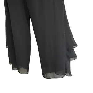 Alex Evenings Black Chiffon Wide Leg Tiered Ruffle Hem Dress Pants Gala‎ Formal thumbnail 9