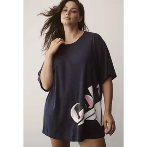 Anthropologie Gola x Anthropologie Navy Oversized Boyfriend Tee Women's Size L‎ thumbnail 4
