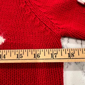 Northern Isles Red Snowflake Turtleneck Sweater Women's S/P Acrylic Wool‎ Blend thumbnail 4