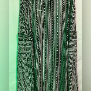 Striped Black and White Maxi Skirt thumbnail 3