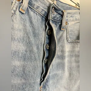 Agolde Riley High Rise Button Fly Straight Crop Size 28‎ thumbnail 6