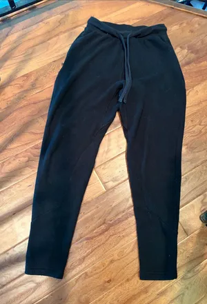 Alo Black Jogger Pocket Zip Sweatpants Size Small thumbnail 1