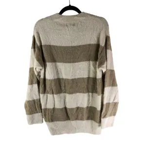 Universal Thread Womens Striped Sweater Tunic Oversized Beige & Cream Size XS thumbnail 4