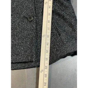 Ann Taylor LOFT TweedOne Button Blazer Jacket Black‎ Charcoal Size S thumbnail 6