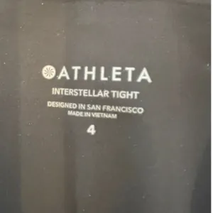 Athleta Interstellar Tights Black Size‎ 4 Slim Leg Ankle Zip Career thumbnail 7