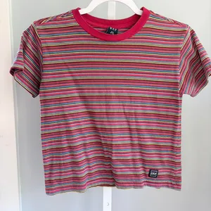 Gap Multicolor Striped Baby Tee Y2K 90s Crop Top Women's XS thumbnail 2