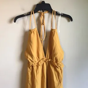 NWT FavLux medium mustard‎ maxi dress thumbnail 7