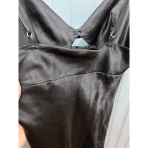 Victoria's Secret Black Satin Bow Accent Mini Slip Dress Small VTG Y2K thumbnail 7