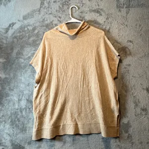Loft Cowl Neck Poncho Cotton Blend Short Sleeve Sweater‎ Women’s Size Medium New thumbnail 3